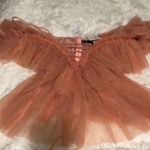 Lace Up Ruffle Blouse Shirt